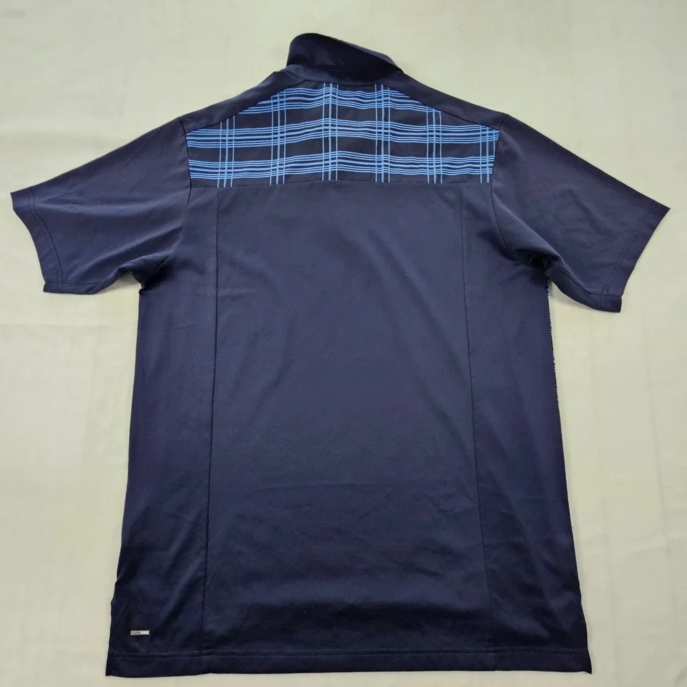 adidas Golf Climacool Blue Short Sleeve Polyester Performance Polo Shirt Men's M